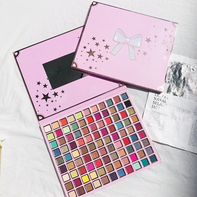 Pink Eye Shadow Square Plate Pearl Light Dumb Bright Piece Big Plate 99 Color Eye Shadow