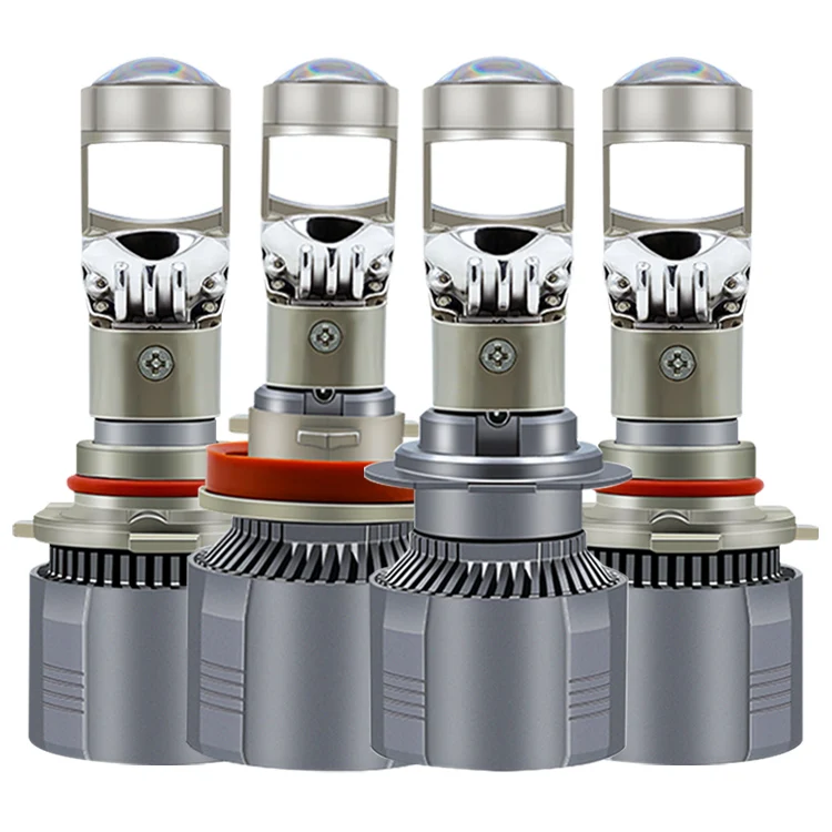 Y6D Y8 A80 Projector lens headlight Super Bright Canbus Mini LED Lens 9005 9006 H11 h7 led headlight bulb motorcycle led light