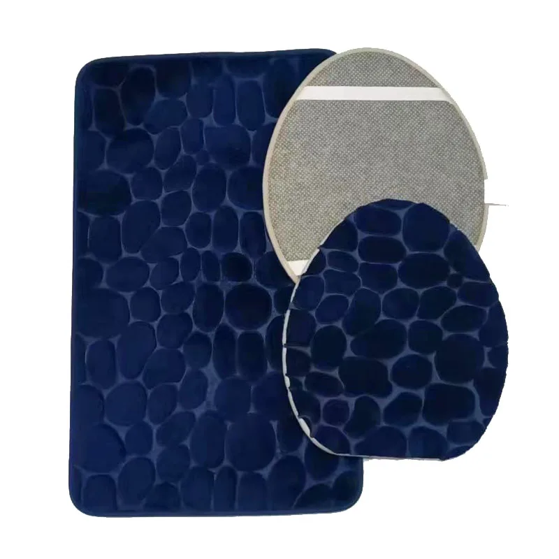 Chakme Memory Foam Cobblestone Bath Mat Soft PVC Rubber Latex Backed Anti-Slip Printed Bathroom Bath Mat for Hotels M2 Price