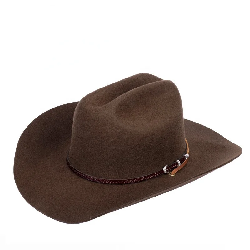 OEM ODM womens organize WOOL fleece polyester wide brim sample cowboy cowgirl felt fedora hat with hat box for men winter