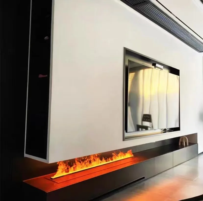 3D flame fireplace humidifier embedded  indoor room  water vapor fireplace  led  tv stand with  water Steam fireplace