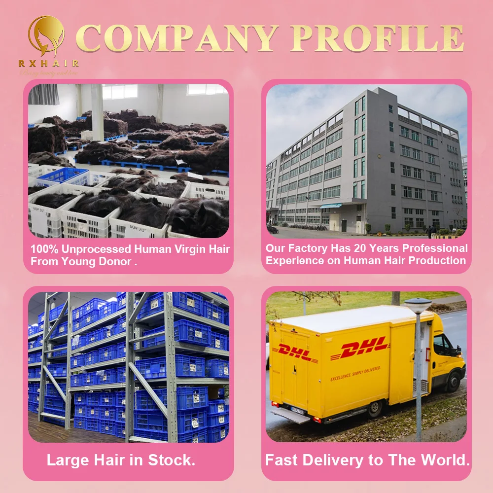 RXHAIR Wholesale  Natural Black Raw Virgin Human Peruvian Bouncy Curly Hair Weave Bundles Human Hair