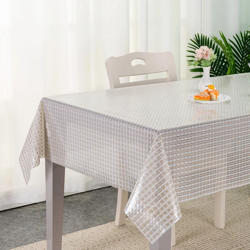 IUIU Elegant Foux Weaved White Lace Tablecloths
