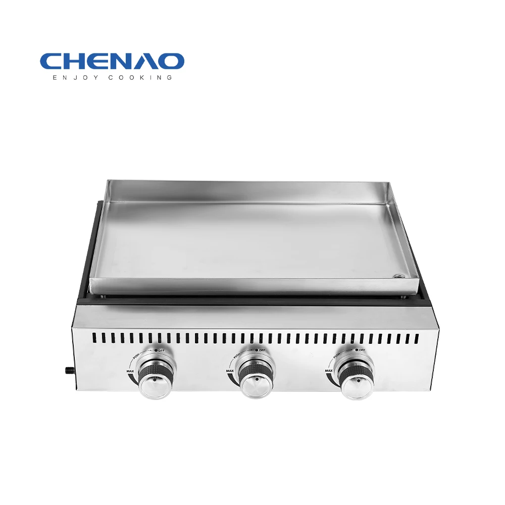 BARBECUE Flat Top Griddle Portable Gas Stove Stainless Steel Plancha Grill For Outdoor Cooking