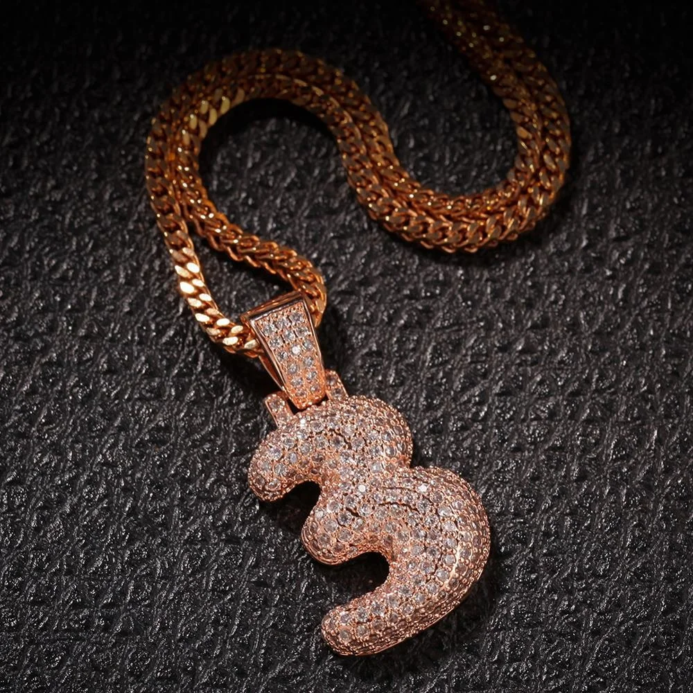 Custom Shaped Hip Hop Dollar Sign Question Mark Pendant