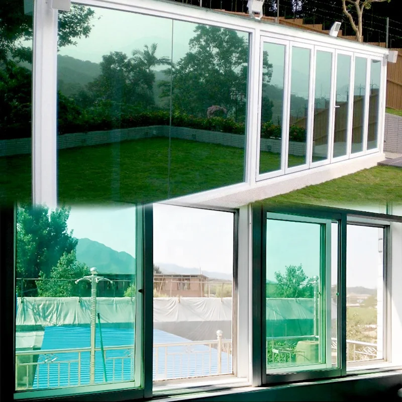 2mil UV rejection skin protection residential window glass decorative film one way vision mirror reflective building film