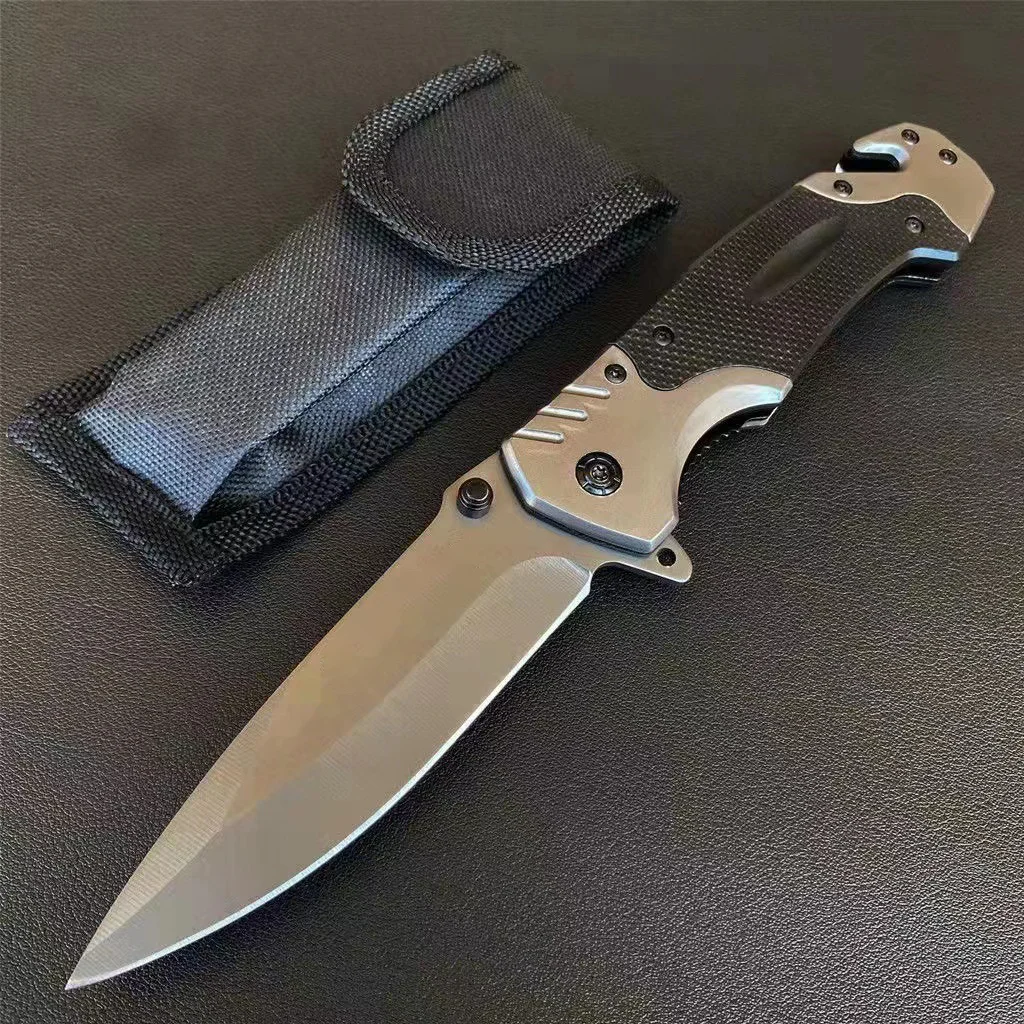 Hot Sell High Quality Black Coating Aluminum Knife Folding Tactical Survival Pocket Knife