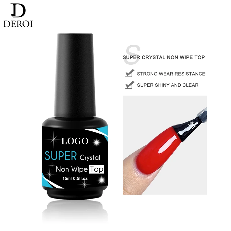 High Quality SUPER CRYSTAL Non Wipe Top Long-Lasting HIGH VISCOSITY TOP COAT OEM/ODM Available