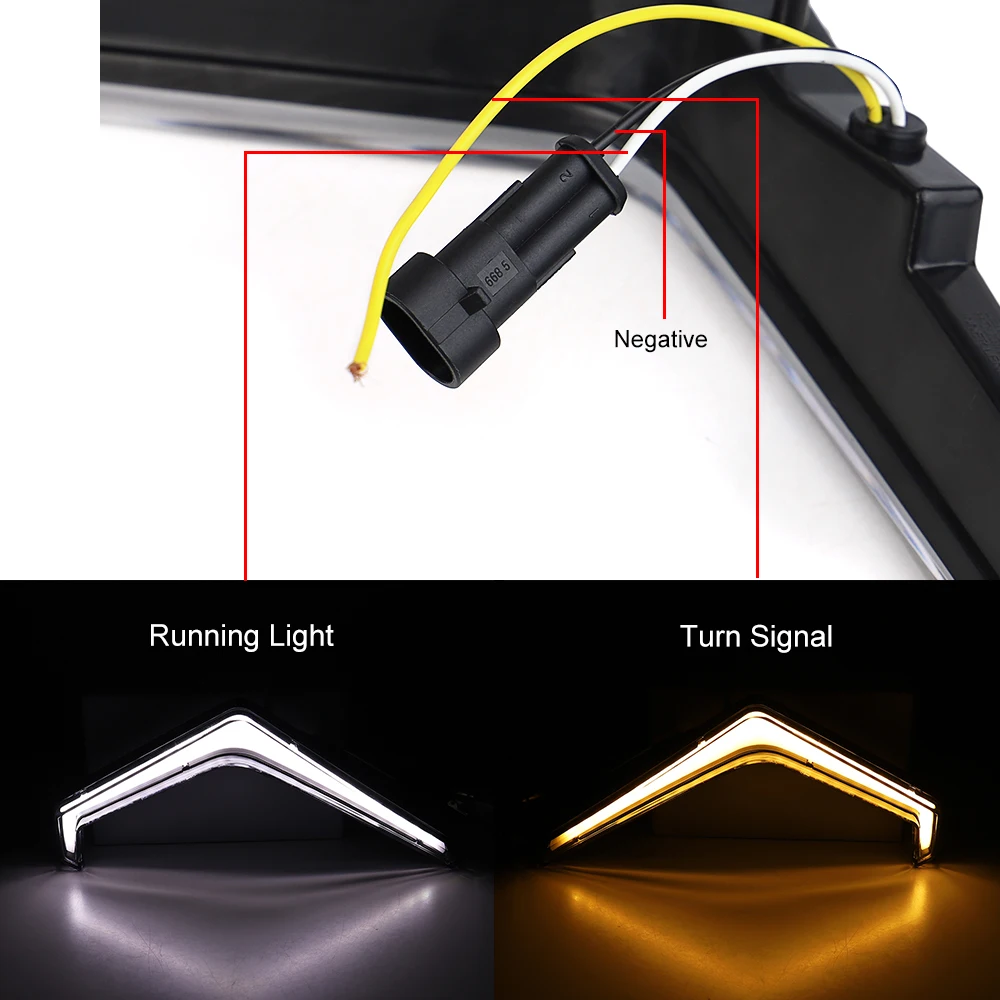 RZR XP 1000 Turn Signal Fang Lights Fang Acccent Street Legal Light For 2019-2022 Polaris RZR