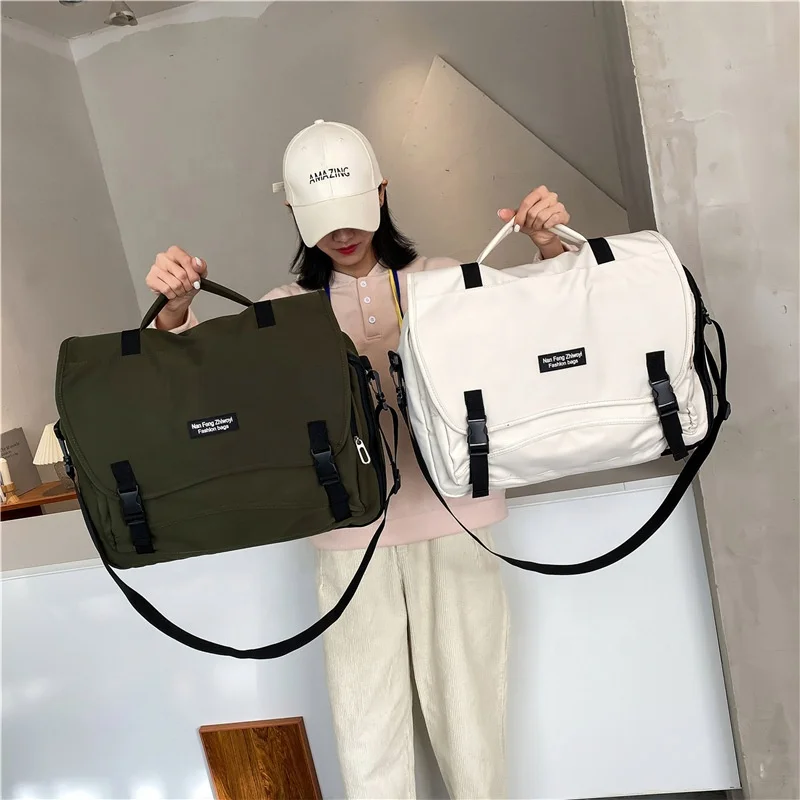 Color Block Business Adjust Detachable Strap Waterproof Large Capacity Travel Backpack Tote Duffle Bag with Laptop Compartment