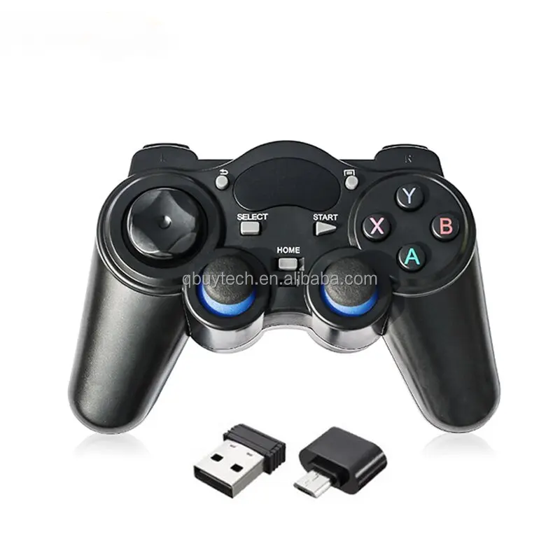 2.4G Wireless Game Controller Joystick Gamepad With Micro USB OTG Converter Adapter For Android TV Box For PC PS3