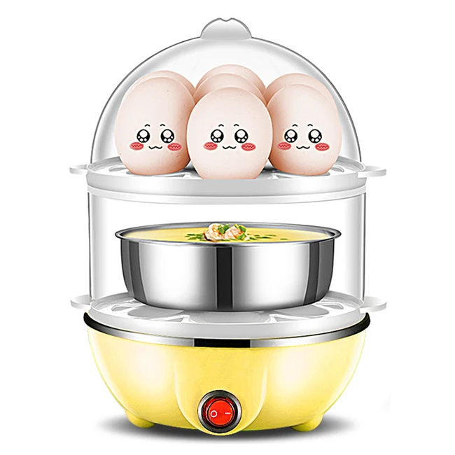 Double layer hard-boiled egg steamer cooker electric boiler with auto shut