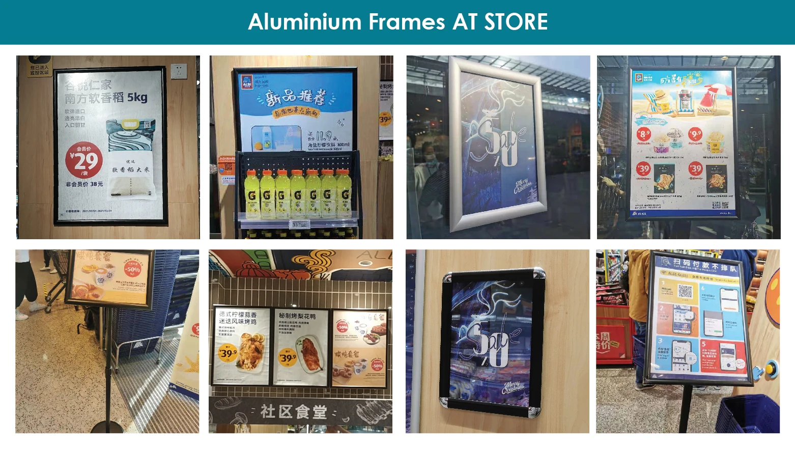 Wholesale A1 A2 A3 A4 Aluminum Poster Snapper Frame