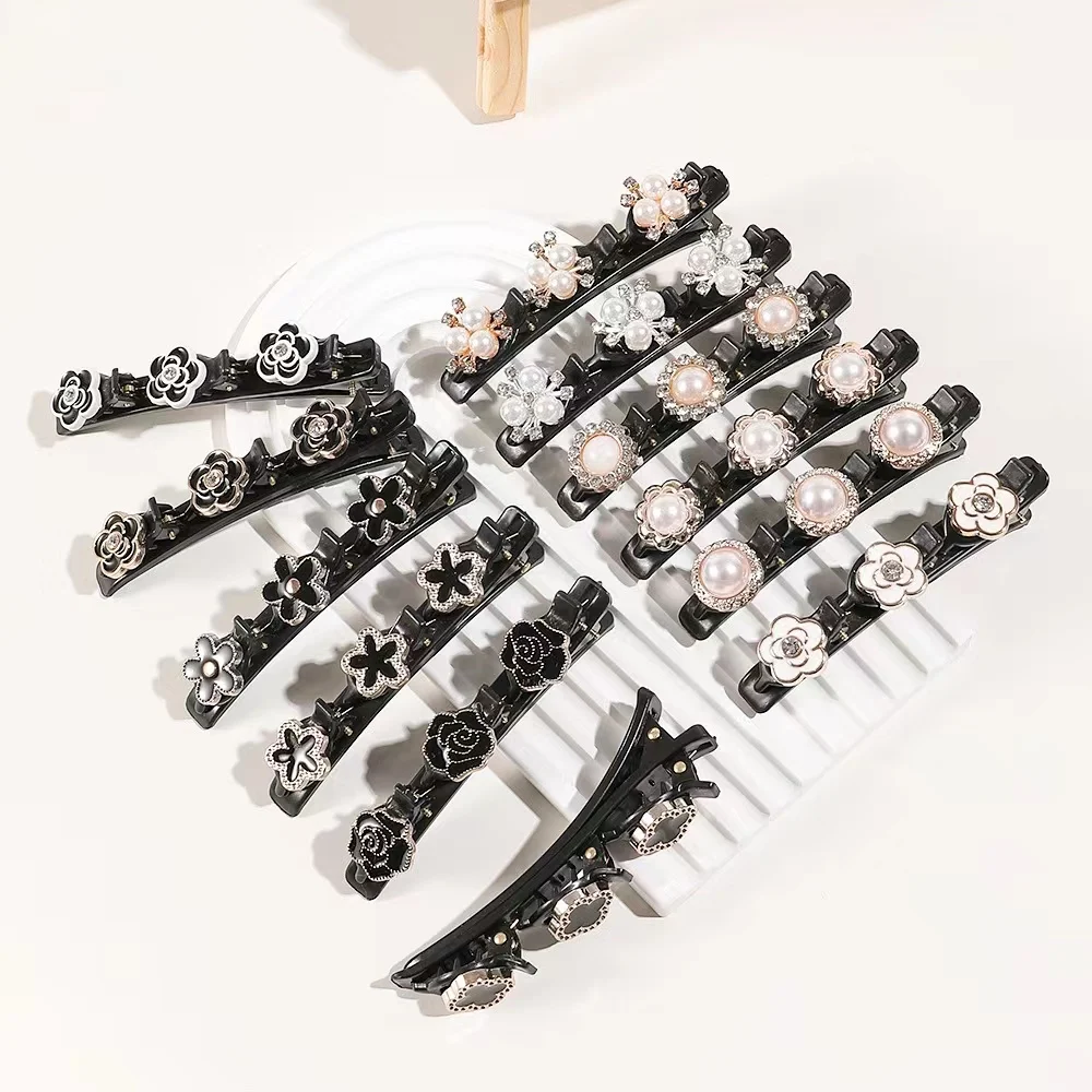 New Hot Rsvelte Braided Hair Clips Hairgrip Rhinestones Braided Hair Clip For Women