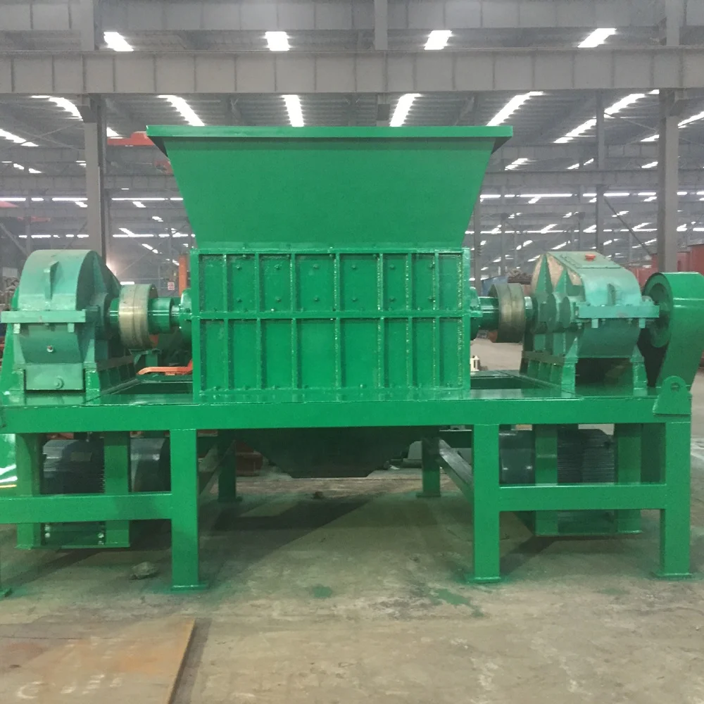 Heavy duty double shaft crushing machine to steel scrap shredder with cheap price
