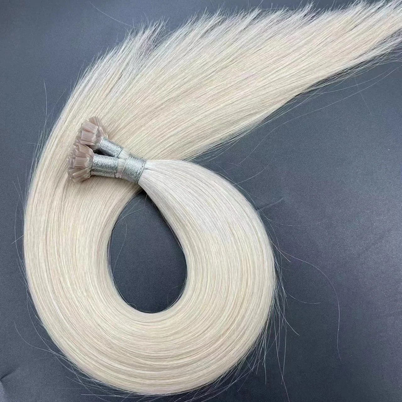 Wholesale European Blonde Color Pre bond Keratin K Tip Hair Extensions Flat Tip Human Hair Extension
