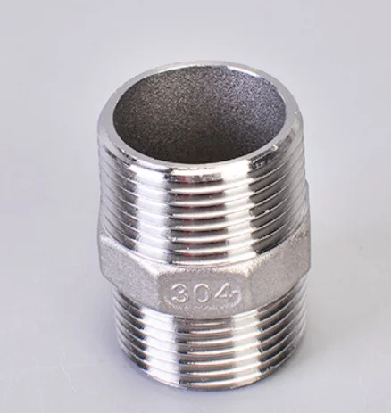 1/8' - 2' BSP Male Thread Equal Nipple 304 Stainless Steel DN8 - DN150 Casting Pipe Fitting Joint Coupling Connector