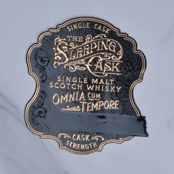 Custom Aluminum Embossed Bottle Label Metal Logo  Metal Sticker Metal Wine Label