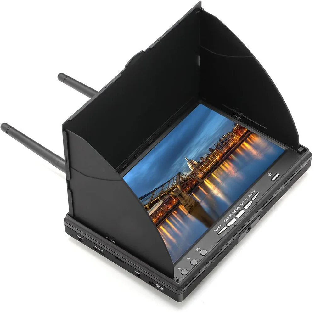 LCD5802D 5 8G 40CH 7-дюймовый Raceband FPV монитор 800x480 с видеорегистратором Встроенный аккумулятор видео экран для Multicopte