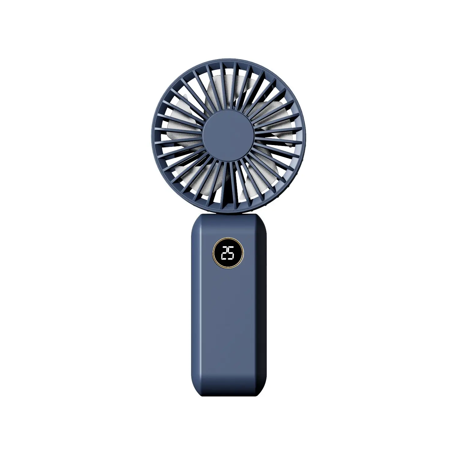 Portable foldable handheld with digital display 3-speed USB charging rechargeable portable fan Handheld small fan mini