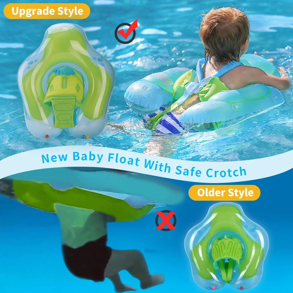 Inflatable water swim pool floats ring blue swimming pool baby portable floating rings floats with safety seat