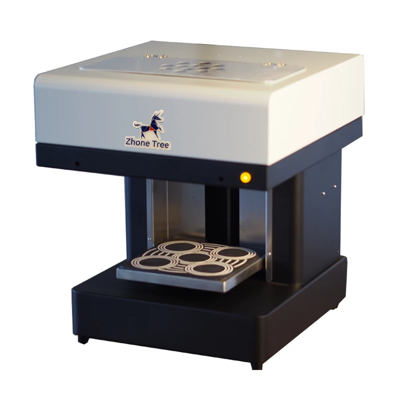 ZT-2020E 4 cups coffee printer edible cake printing machine for DIY coffee, cake, milktea, pizza, chocolate, cocktail