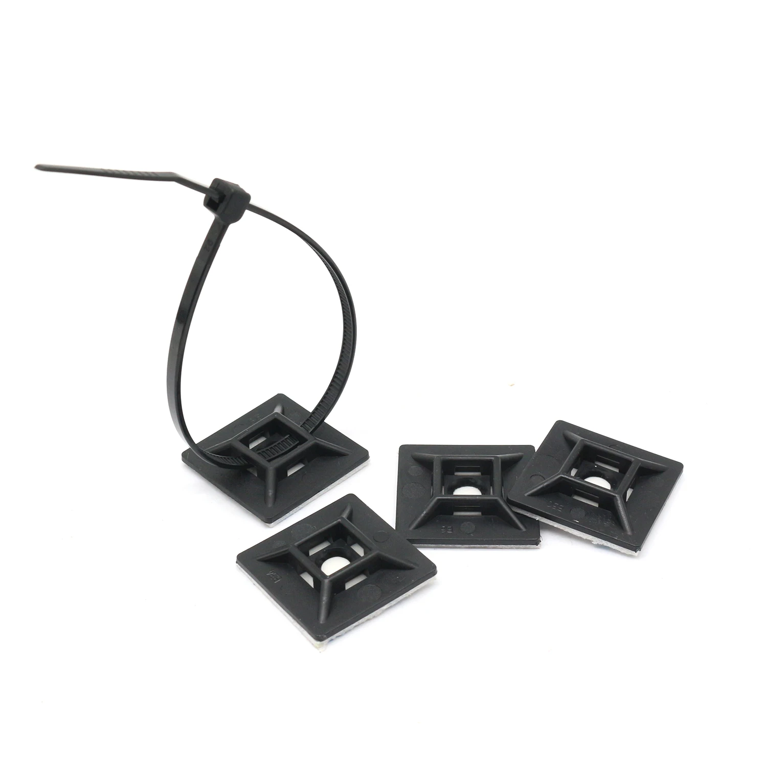 Push mount Cable tie Set piece tie mounts Self Adhesive Tie Mount