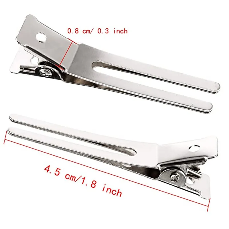Wholesale Double Prong Setting Barber Shop Or Home Use Alligator Hair Clips Metal