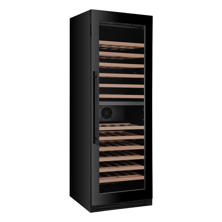 VI122DT 316L Dual Zone Compressor Wine Refrigerator Vino Champagne 110 Bottles Tall Commercial Wine Cellar For Red Wine