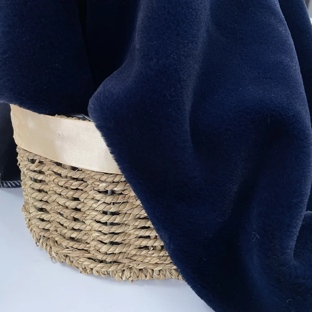 Custom High Quality Polyester Fur Faux Fabric Plush Imitation Faux Rabbit Mink Fabric for Toy and Clothing