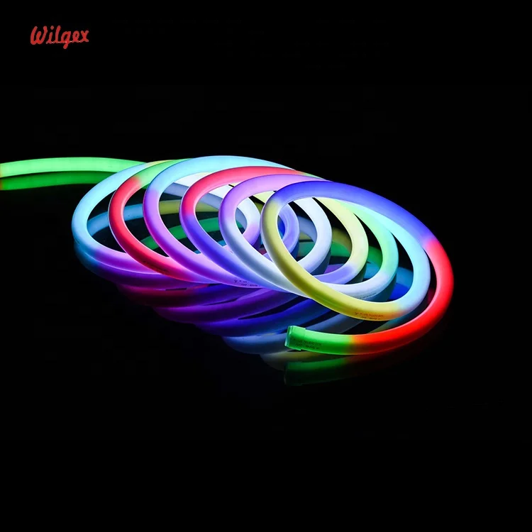 High quality led round light Tape 360 degree IP65 D18mm Pixel RGB WS2811 Addressable neon flexible strip Sign Factory Supply