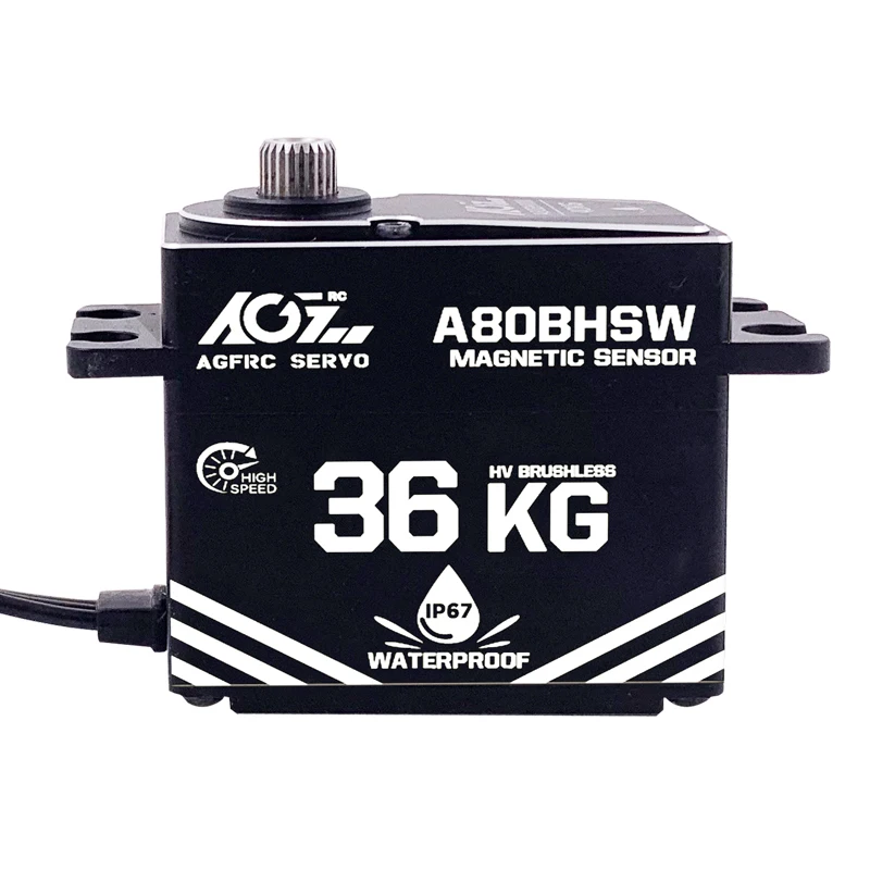 AGFrc A80BHSW заводской пользовательский высокий крутящий момент 36 кг 0.071Sec программируемый бесщеточный сервопривод для радиоуправляемой лодки парусной лебедки