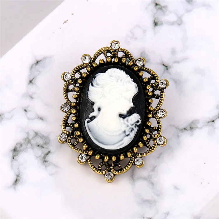 New Fashion Beauty Head Pin Accessories Alloy Rhinestone Brooch For Women