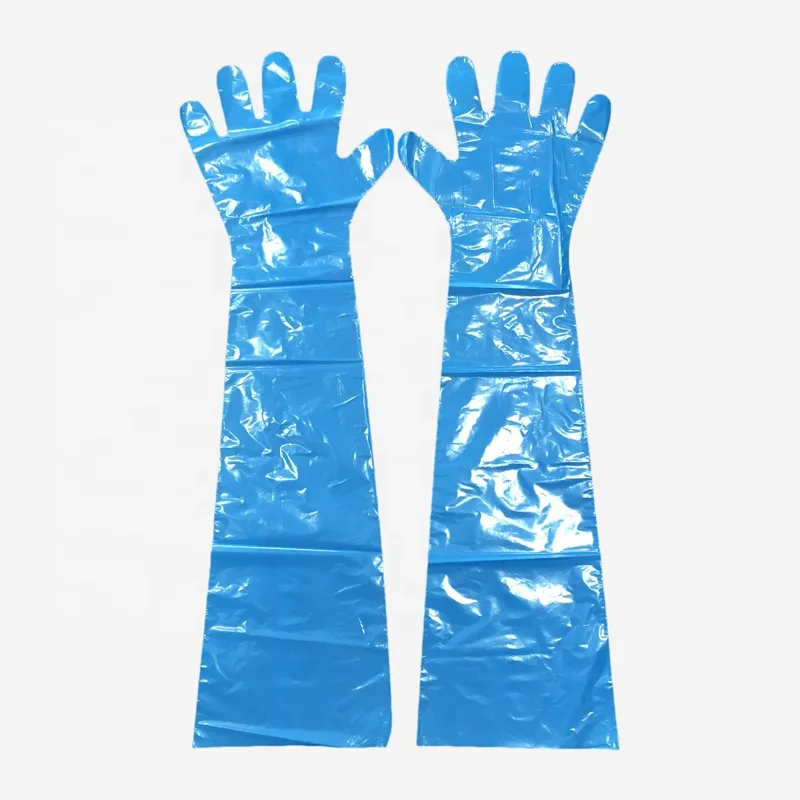 PE disposable VET Glove with shoulder length veterinary disposable gloves Long Size Household Plastic gloves