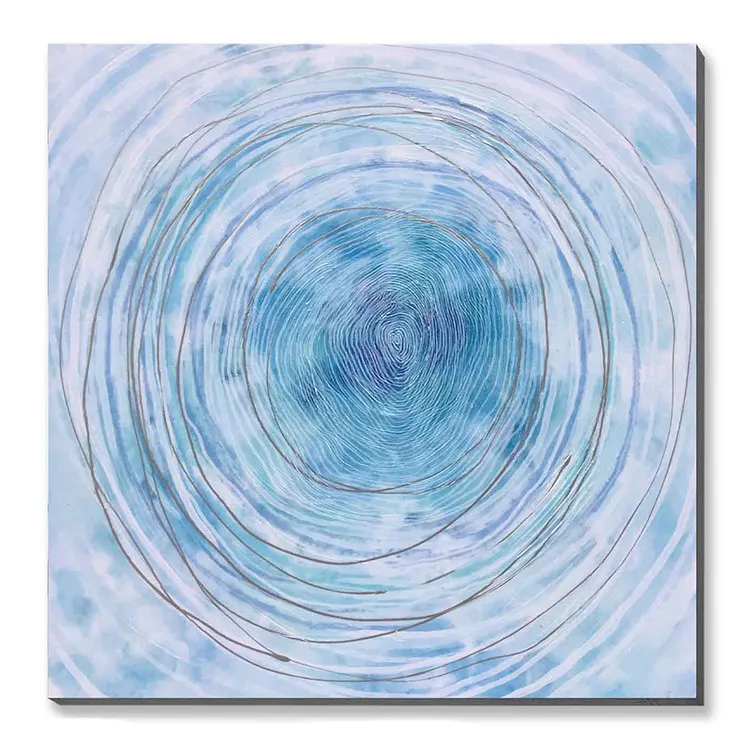 Home decor Wall art OEM contemporary Abstract Blue Circle canvas wall prints art