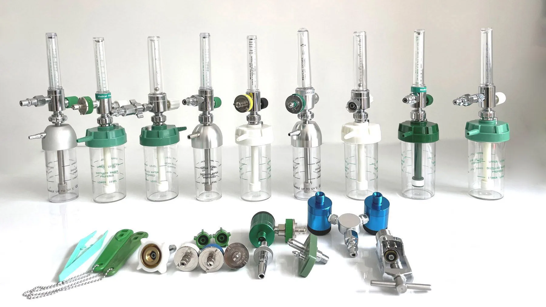 Good Price Brass Medical Oxygen Flowmeter with Humidifier Bottle Respiratory Equipment Accessory