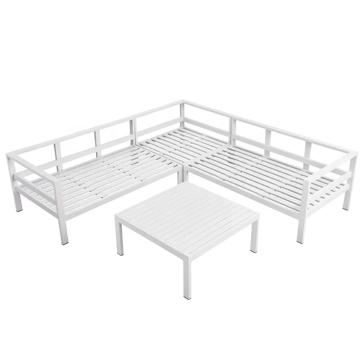 Factory Wholesale Modern Lounge Set Lazy Waterproof Furniture Garden Outdoor Sofa Aluminium