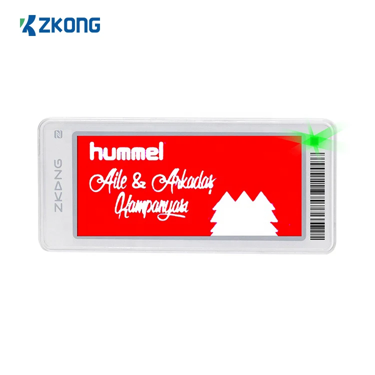 
Zkong 2.9 Inch E Ink Price Tag Retail Plastic Electronic Shelf Label 