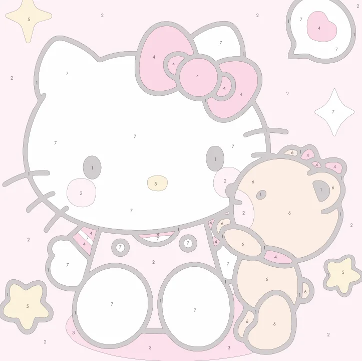 Wholesale Cheap Price 100% Cotton Printed Canvas  20*20 Cm Kit Paint By Numbers For Child