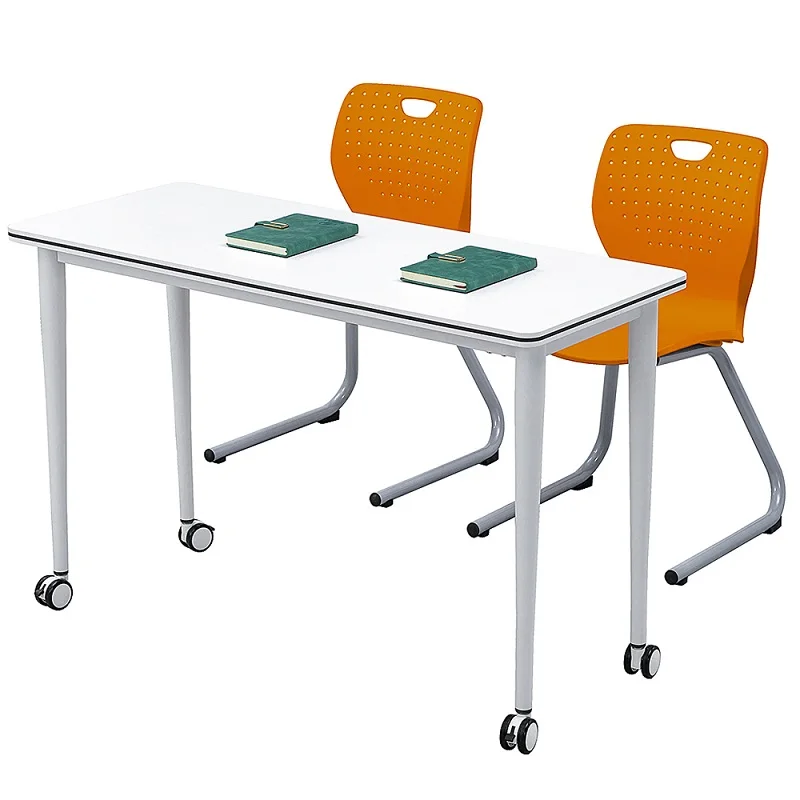 China wholesale popular design primary school furniture metal student desk and chair classroom study table desk training chair