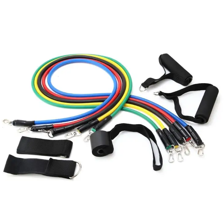  11-piece multifunctional training equipment tpe tension rope