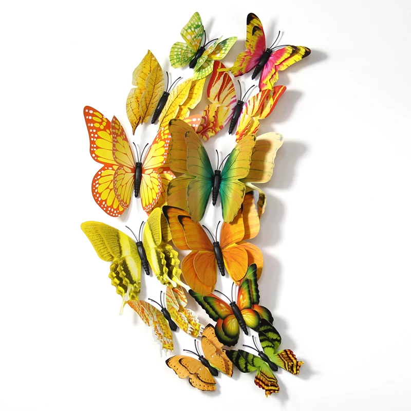 Stereo Simulation Double-layer Butterfly Furniture Decoration 3d Wall Stickers Home Decoration