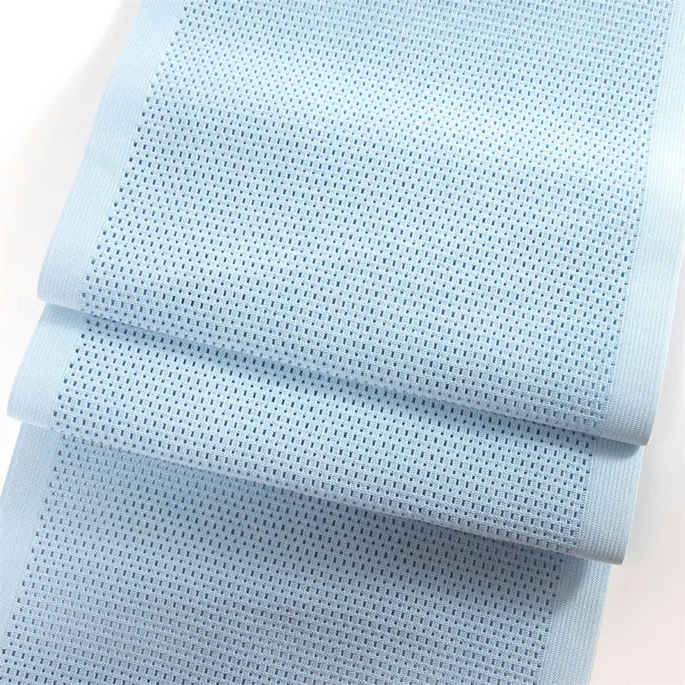 Sustainable woven polyester fabric crochet mesh elastic bandage medical band for wide elastic belly wrap