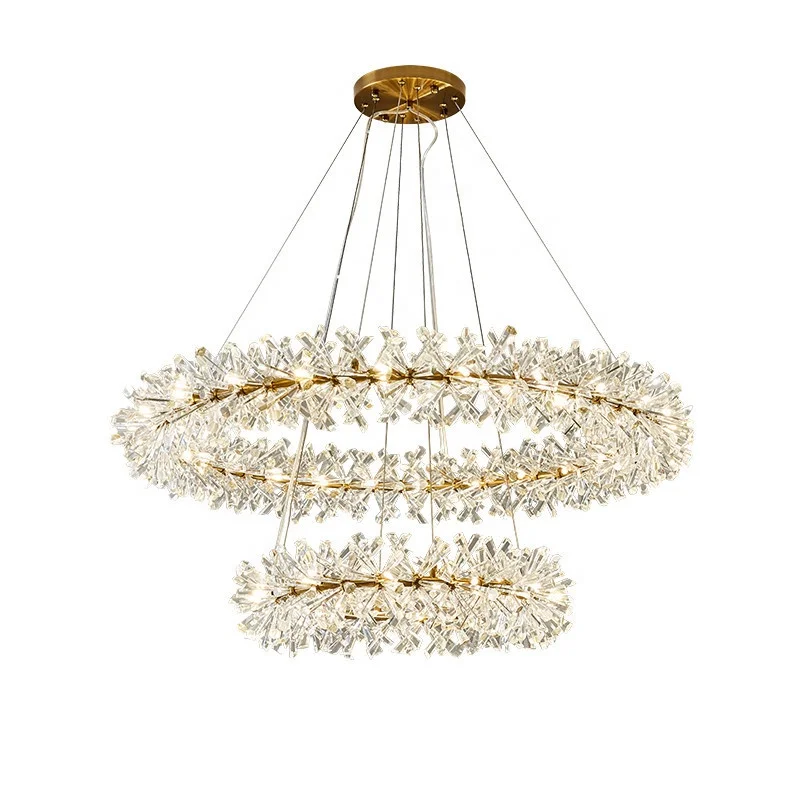 Nordic Ceiling Lighting Druse-Like Geode Chandelier For Living Room Restaurant