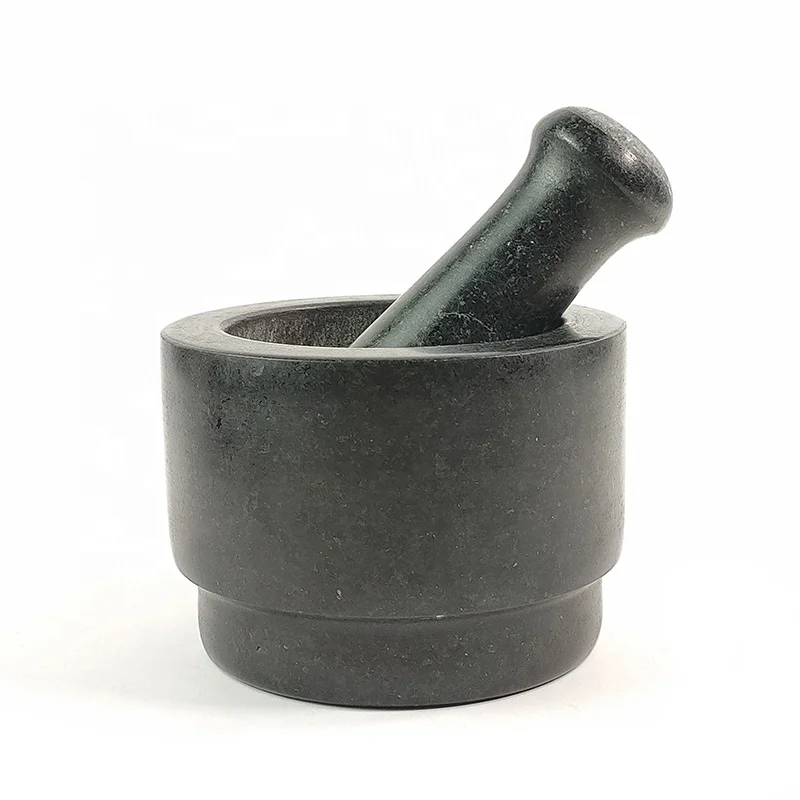 Недорогая 100% натуральная многофункциональная гранитная ступка и пестик на заказ