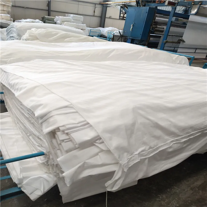 White Polyester Cotton Wholesale Bedding Sets Complete Bed Linen for Hotels Used