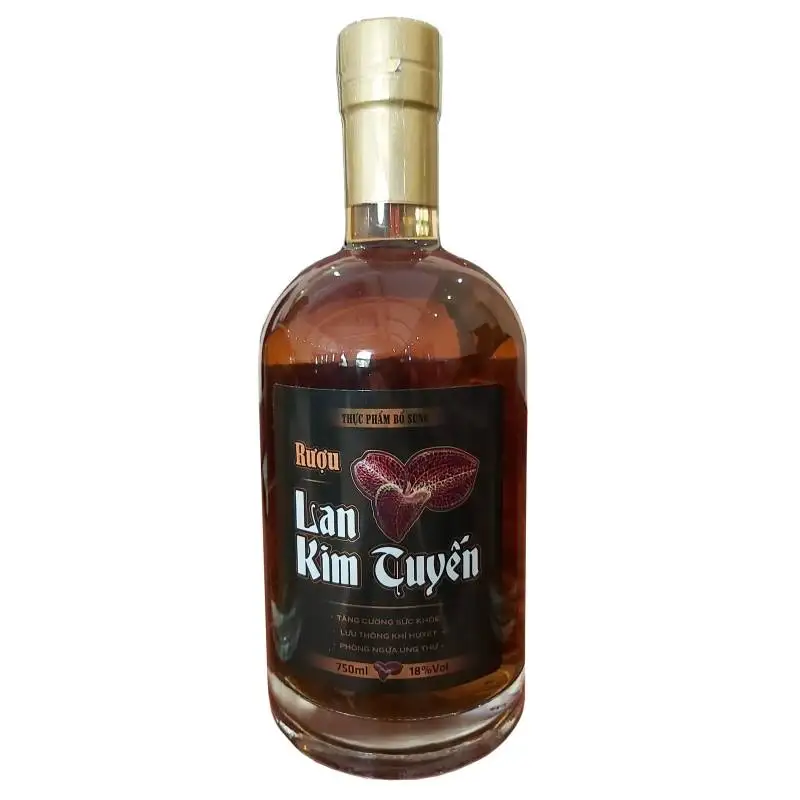 Lan Kim Tuyen Whisky Bottle With Alcoholic Beverage Grains And Herbs Blended Anoectochilus extract and some vitamins