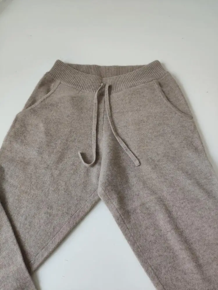 
Women 100 cashmere knitted pants 