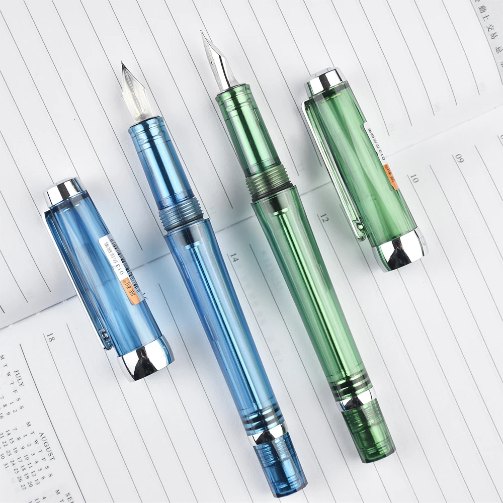 Top Selling New Design transparent suction fountain pen for stationery