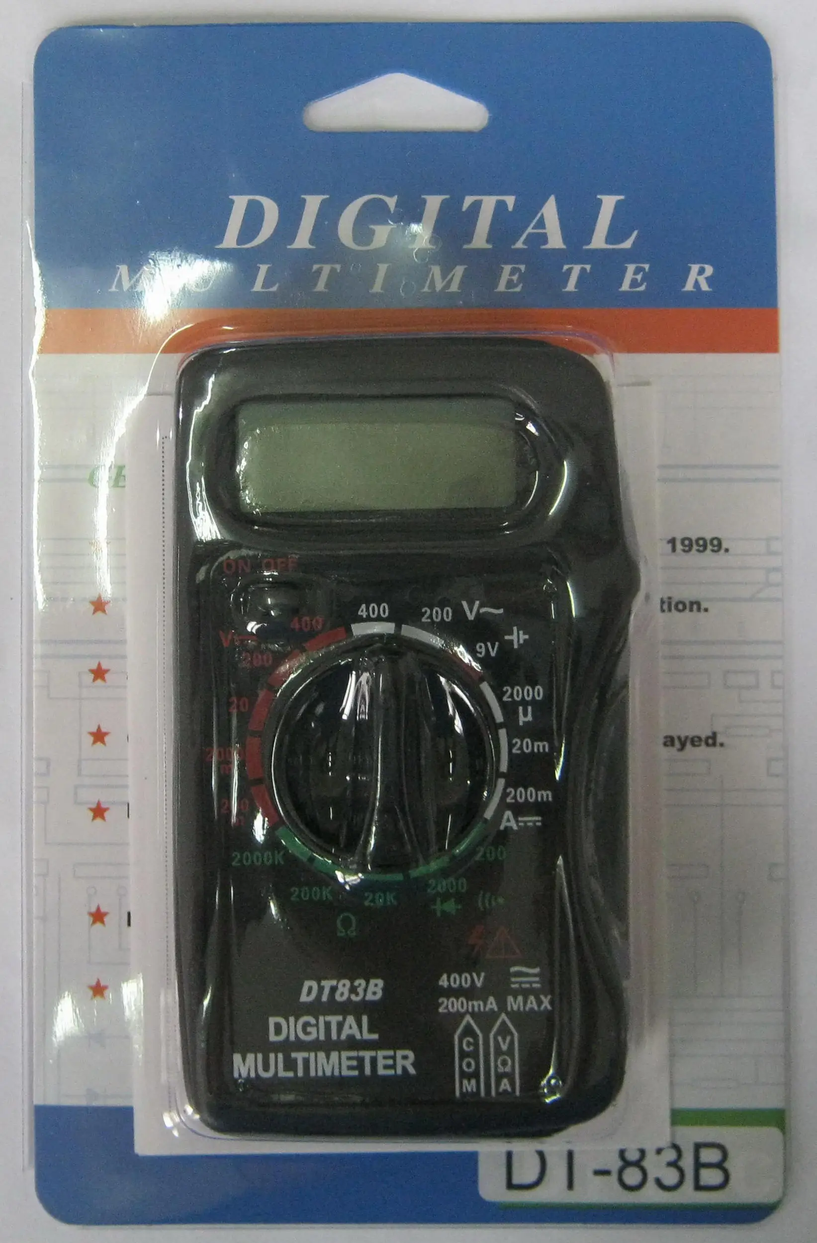 pocket size digital multimeter DT83B with Battery Test multitester electronic tool